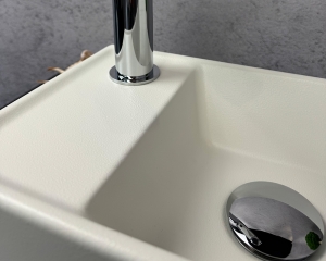 Умивальник «Естель» L  Біла шагрень