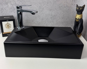 Умивальник «Меркурій» L Чорна шагрень