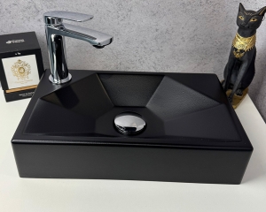 Умивальник «Меркурій» L Чорна шагрень