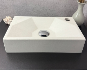 Умивальник «Меркурій» R Біла шагрень глянець