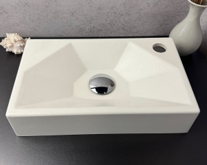 Умивальник «Меркурій» R Біла шагрень глянець