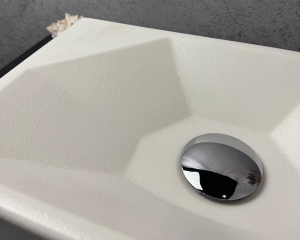 Умивальник «Меркурій» R Біла шагрень глянець