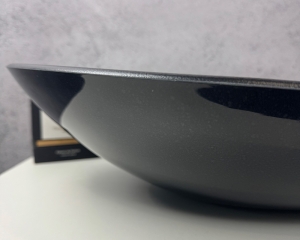 Умивальник «Лотос» Меланіт глянець зовні/антрацит шагрень всередині