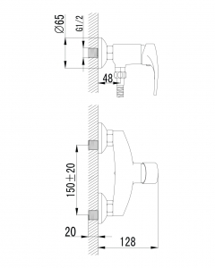 Змішувач для душа JESENIK