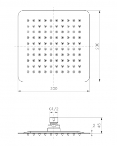 Лійка верхнього душа<br />«SQ200SS2»