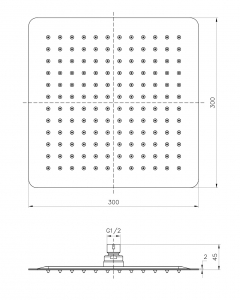 Лійка верхнього душа<br />«SQ300SS2»