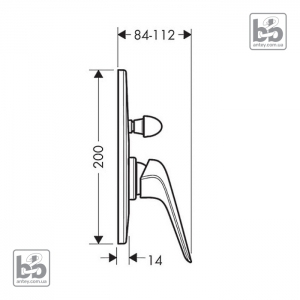 Вбудований змішувач для душа ''Novus''