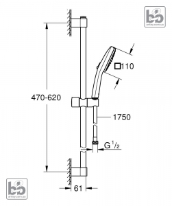 Душовий набір ''TEMPESTA 110''