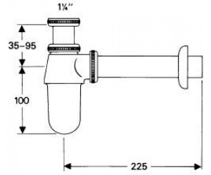 Сифон для умивальника «Hansgrohe 52053000»