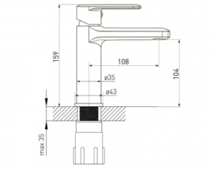 Змішувач для умивальника ''Volle FIESTA''