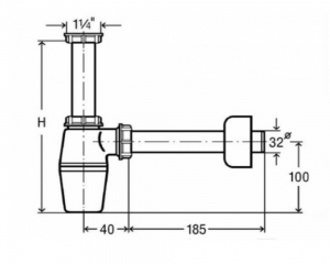 Сифон для умывальника «Viega 326319»