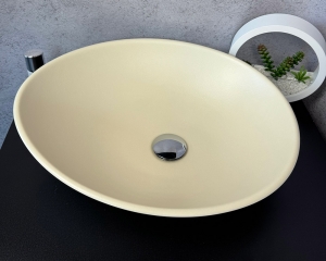 Умивальник «Лотос» Арктик/шагрень слонова кістка всередині