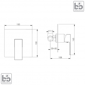 Вбудований змішувач для душа ''JUDIT''